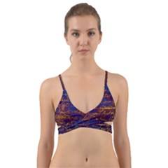 Majestic Purple And Gold Design Wrap Around Bikini Top by ArtsyWishy