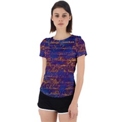 Majestic Purple And Gold Design Back Cut Out Sport Tee by ArtsyWishy