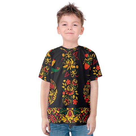 Russian Khokhloma Kids  Cotton Tee by goljakoff