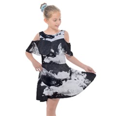 Whale Dream Kids  Shoulder Cutout Chiffon Dress by goljakoff