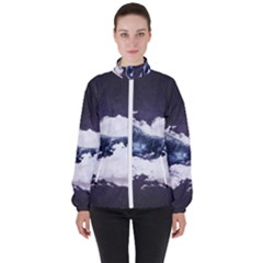 Blue Whale Dream Women s High Neck Windbreaker by goljakoff