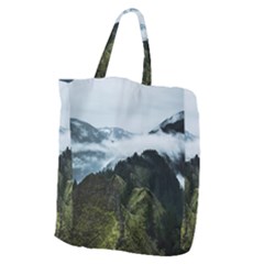 Mountain Landscape Giant Grocery Tote by goljakoff