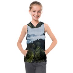 Mountain Landscape Kids  Sleeveless Hoodie by goljakoff