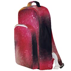 Red Galaxy Paint Double Compartment Backpack by goljakoff