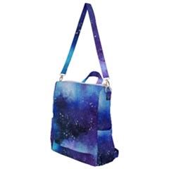 Blue Space Paint Crossbody Backpack by goljakoff