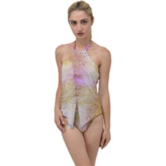 Golden Paint Go With The Flow One Piece Swimsuit by goljakoff