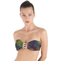 Color Splashes Twist Bandeau Bikini Top by goljakoff