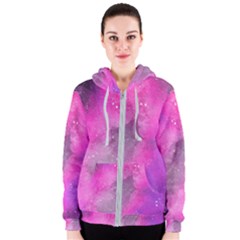 Purple Space Women s Zipper Hoodie by goljakoff