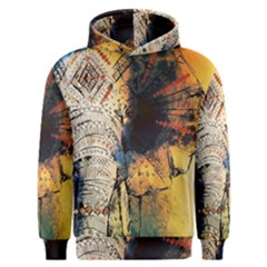 Elephant Mandala Men s Overhead Hoodie by goljakoff