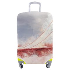 Golden Bridge Luggage Cover (medium) by goljakoff