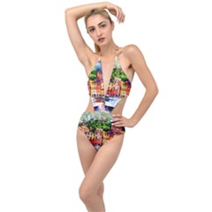 Boat Plunging Cut Out Swimsuit by goljakoff