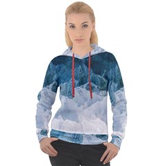 Blue Ocean Waves Women s Overhead Hoodie by goljakoff