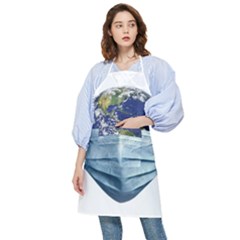 Earth With Face Mask Pandemic Concept Pocket Apron by dflcprintsclothing