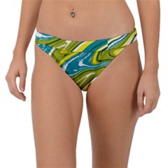 Vector Vivid Marble Pattern 13 Band Bikini Bottom by goljakoff