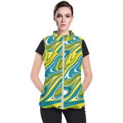 Vector Vivid Marble Pattern 13 Women s Puffer Vest by goljakoff