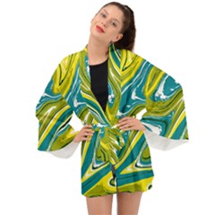 Vector Vivid Marble Pattern 13 Long Sleeve Kimono by goljakoff