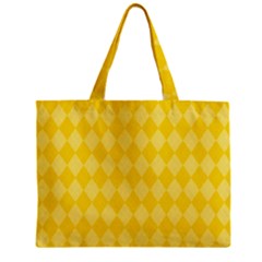 Yellow Diamonds Zipper Mini Tote Bag by ArtsyWishy