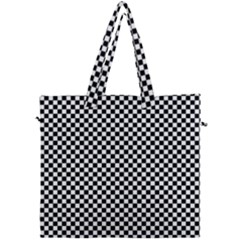 Black And White Checkerboard Background Board Checker Canvas Travel Bag