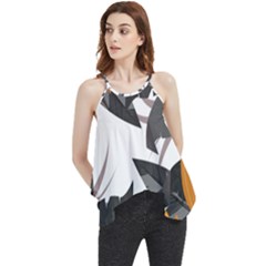 Natural Palm Plant Flowy Camisole Tank Top