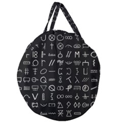 Hobo Signs Collected Inverted Giant Round Zipper Tote by WetdryvacsLair