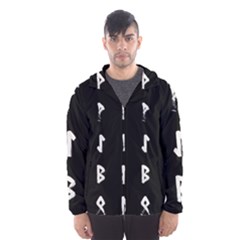 Elder Futhark Rune Set Collected Inverted Men s Hooded Windbreaker by WetdryvacsLair