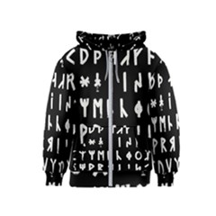 Complete Dalecarlian Rune Set Inverted Kids  Zipper Hoodie by WetdryvacsLair