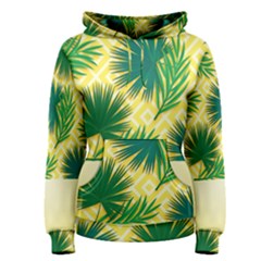 Yellow Tropical Pattern Women s Pullover Hoodie by designsbymallika