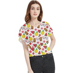 Summer Love Butterfly Chiffon Blouse