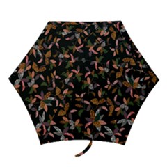 Animal Print Leaves Pattern Mini Folding Umbrellas by designsbymallika