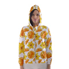 Oranges Love Women s Hooded Windbreaker by designsbymallika