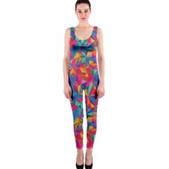 Abstract Boom Pattern One Piece Catsuit by designsbymallika