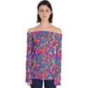 Abstract Boom Pattern Off Shoulder Long Sleeve Top View1