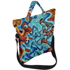 Abstrait Fold Over Handle Tote Bag by sfbijiart