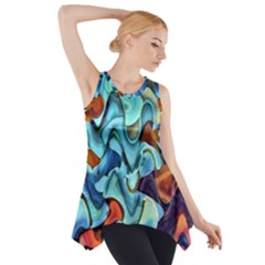 Abstrait 001 -1 (1)p Side Drop Tank Tunic