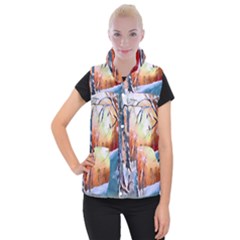 Paysage D hiver Women s Button Up Vest by sfbijiart