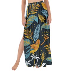 Tropical Bird Pattern Maxi Chiffon Tie-up Sarong by designsbymallika