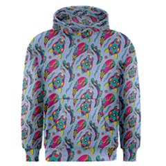 Blue Paisley Print Men s Core Hoodie by designsbymallika