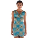 Traditional Indian Pattern Wrap Front Bodycon Dress View1