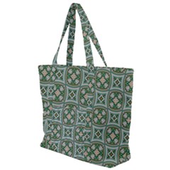 Ornamental Pattern Zip Up Canvas Bag by designsbymallika