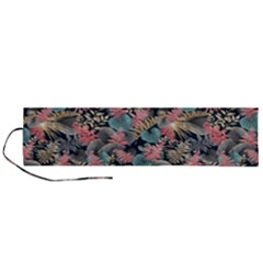 Pink Blue Metallic Pattern Roll Up Canvas Pencil Holder (l) by designsbymallika