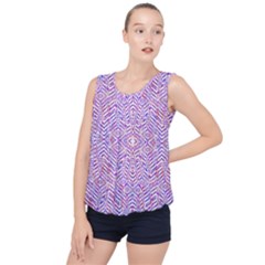 Stary Stars Bubble Hem Chiffon Tank Top