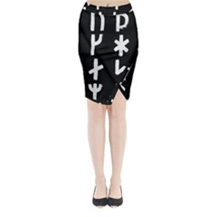 Younger Futhark Rune Set Collected Inverted Midi Wrap Pencil Skirt by WetdryvacsLair