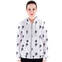 Aviator Helmet Motif Print Pattern Women s Zipper Hoodie View1