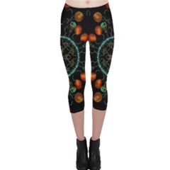 Mandala - 0006 - Floating Free Capri Leggings  by WetdryvacsLair