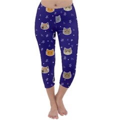 Multi Cats Capri Winter Leggings  by CleverGoods