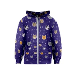 Multi Kitty Kids  Zipper Hoodie by CleverGoods