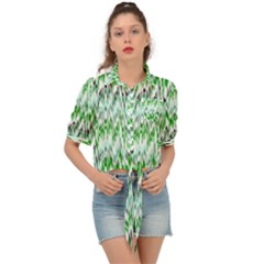 Paper African Tribal Tie Front Shirt  by Mariart