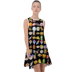 Glitch Glitchen Food Pattern Two Frill Swing Dress by WetdryvacsLair