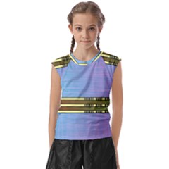 Glitched Vaporwave Hack The Planet Kids  Raglan Cap Sleeve Tee