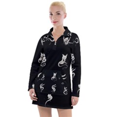 Katzen Cats Women s Long Sleeve Casual Dress by WetdryvacsLair